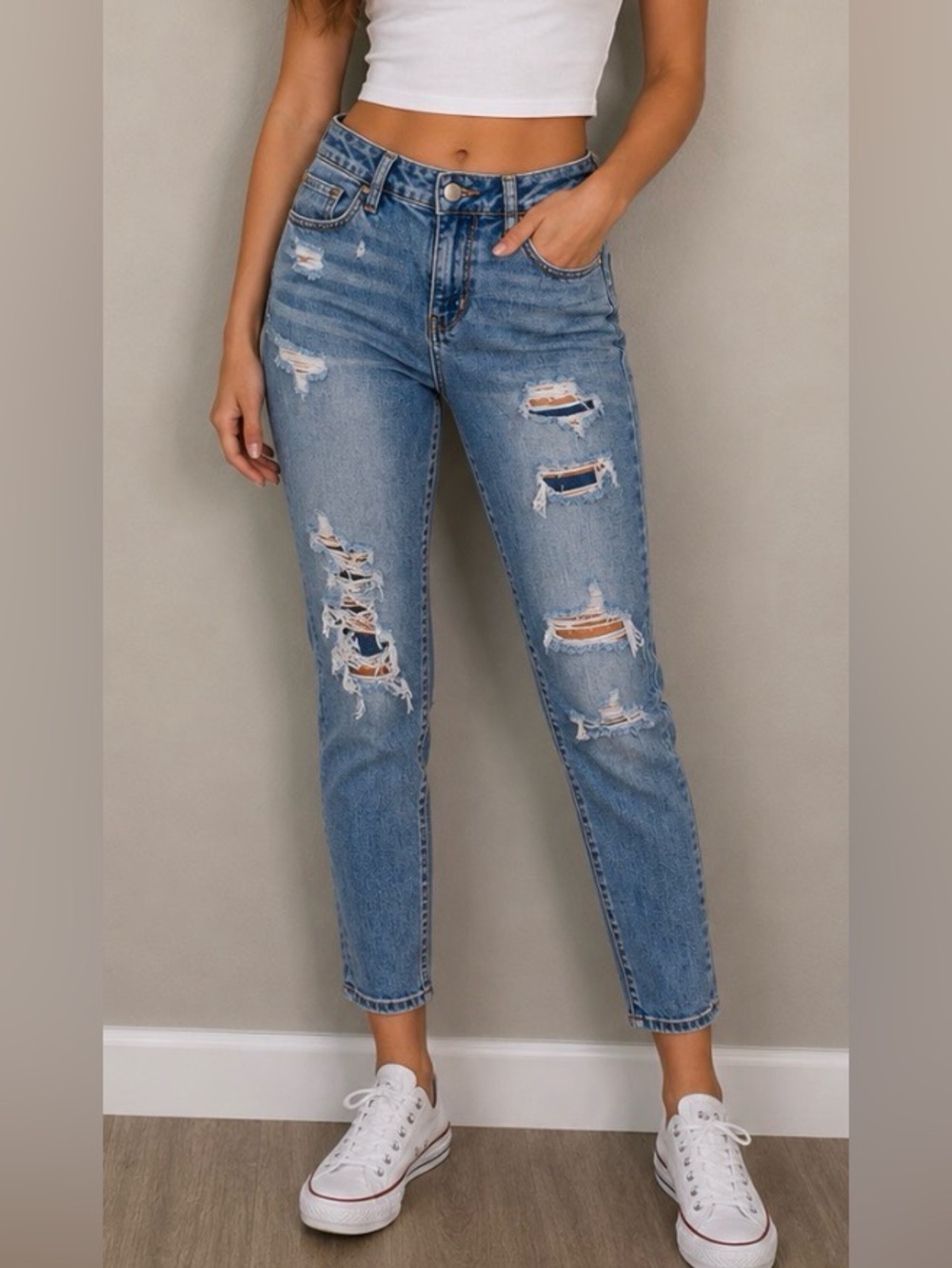 American Eagle Jean Short Skinny Hi Rise Jegging Distressed Slim Vintage Stretch